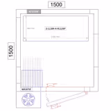 Étagère de base en aluminium - 1195 x 1800 mm - Capacité de charge : 600 kg
