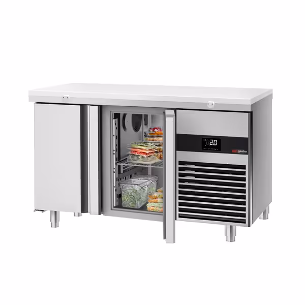 طاولة مبردة PREMIUM - 1400x700mm - 281 لتر - مع 2 باب - شامل لوح تقطيع أبيض