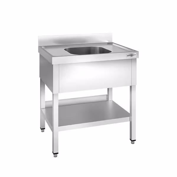 Λάντζα για κατσαρόλες PREMIUM - 800x600 mm - με ράφι πάτου - με 1 γούρνα στο κέντρο