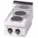 Bänkmodell Elspis (gjutjärnsplattor) - LORENZO 700 - 400x714x290 mm - 5,2 kW - 2 plattor runda