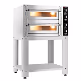 Commercial Electric Pizza Oven – 4+4 x 25 cm – Manual – Incl. Stand