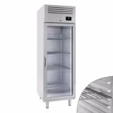 Kühlschrank Edelstahl Premium PLUS - GN 2/1 - 560 Liter - mit 1 Glastür