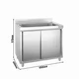 PREMIUM-potspoelunit - 1000x600mm - met 1 spoelbak