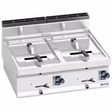 Commercial Countertop Free Standing Gas Twin Tank Fryer - 10+10 litres - 13.8kW