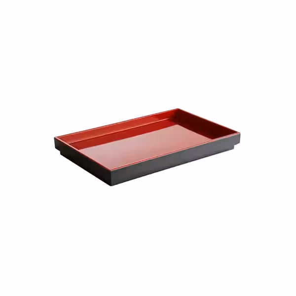 (6 قطع) صينية تقديم - ASIA PLUS - ميلامين - GN 1/4 - 265x162mm - الارتفاع: 30mm - أسود - آمن لغسالة الصحون