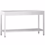 Tavolo da lavoro in acciaio inox PREMIUM - 1500x700mm - con ripiano inferiore