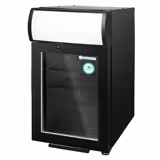 GASTRO-COOL | Frigorifero pubblicitario con cappa illuminata - 21 litri - con 1 porta in vetro - Nero