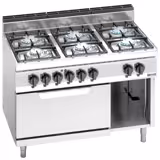 Gasspis 6 x brännare (33,5 kW) + statisk elugn (7,5 kW)