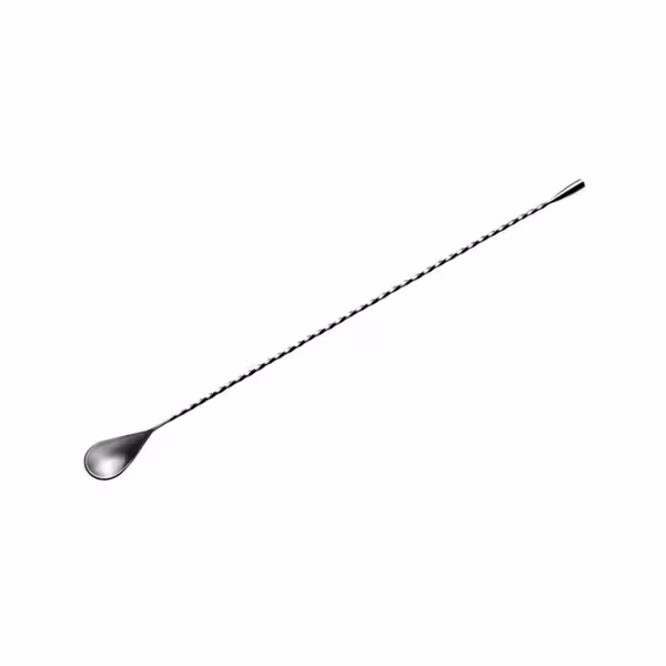 (6 stuks) Barlepel - RVS - met gedraaide steel - lengte 440mm