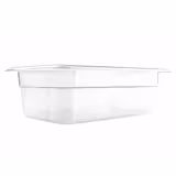 (6 pcs) Polycarbonate Gastronorm Container GN 1/4 - Clear - 2.5L - Depth: 100mm
