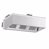 Commercial Wall-Mounted Extractor Hood - 1800mm - with Baffle Filters & Lighting