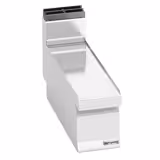 Elemento neutro LORENZO 700 - 200x714x410mm - acciaio inox AISI 304 | tavolo | con alzatina | spigoli arrotondati | piedini regolabili