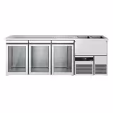 Direct Draw Beer Dispenser / Kegerator PREMIUM - 2500x700mm - Triple Glass Doors