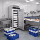 Fischkühlschrank Edelstahl ECO - EN 600x400- 600 Liter - mit 1 Tür