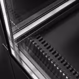 Commercial multideck display fridge - 900mm - 287L - with 2 double‑glazed sliding doors & 3 shelves - Black