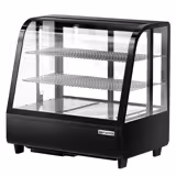 Countertop display fridge - 100L - 682mm - Double glazing - round - with 2 shelves - rear sliding glass doors