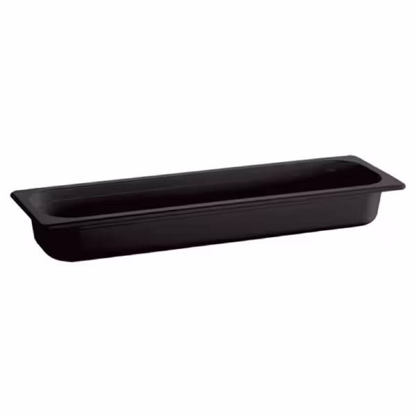(6 pcs) Melamine Gastronorm Tray GN 2/4 - ECO - Black - 3L - Depth: 65mm