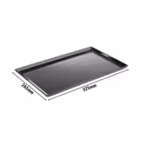 (6 adet) GN 1/2 Tepsi - FLOAT - Melamin - 325x265mm - Yükseklik: 30mm - Siyah