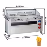 محطة طهي متنقلة - 1600x850mm - الارتفاع: 1170mm