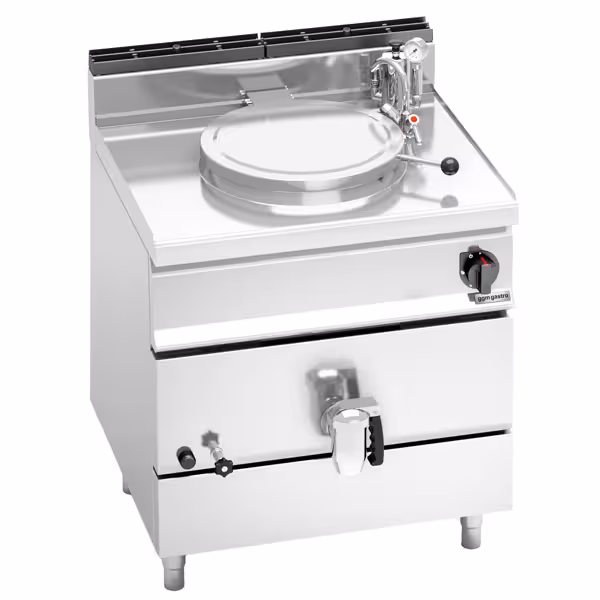 Gas Boiling Pan - 55L - 15.5kW - Direct Heating - with Water Connection
