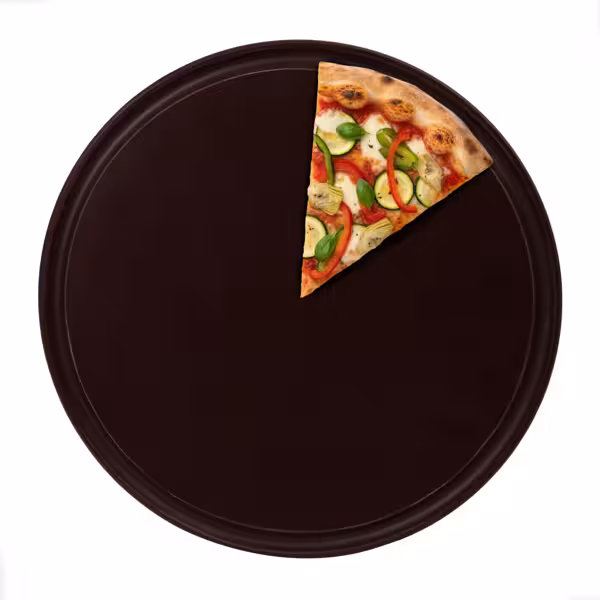 (12 шт.) Pizzateller Polyethylen - тарілка для піци - з жолобком для соку - поліетилен - Ø 380 мм - коричневий