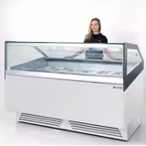 Dondurma Tezgahı ADAM- 1700mm - Havalandırmalı - 18x5 Litre veya 12x7 Litre Dondurma Kabı için - Beyaz