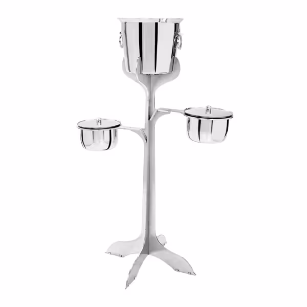 Wine Bucket with Stand & 2 Ice Buckets - Stainless Steel - Height:720mm