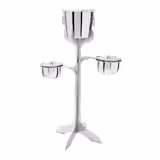 Cubitera con soporte y 2 cubiteras para hielo - Acero inoxidable - Altura:720mm