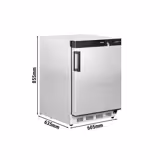 Tafelmodel Vrieskast RVS PREMIUM - 200l - met 1‑deurs dichte deur - binnenzijde kunststof