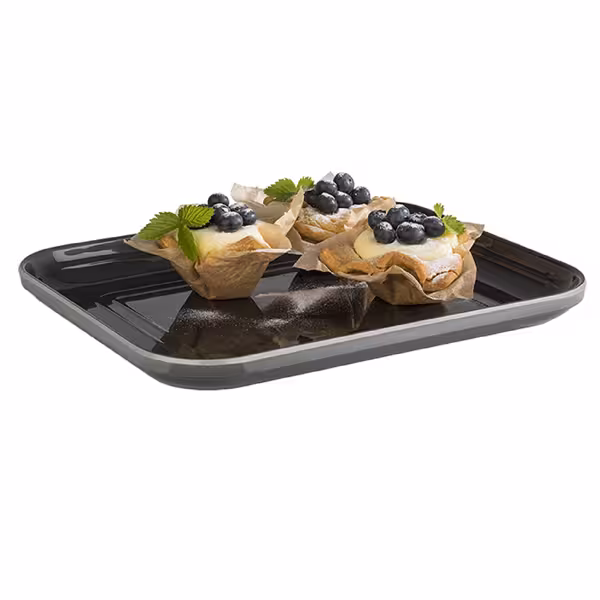 (6 stuks) GN-dienblad - EMMA - Melamine - GN 1/2 - hoogte: 30mm - Grijs - geschikt voor vaatwasser