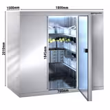 Nerezový chladicí box - 1800x1500 mm - 4,06 m³