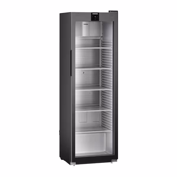 LIEBHERR | Koelkast PERFECTION - 400 liter - Kunststof interieur - 1 glazen deur - Zwart