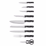 Knivblock Classic - Trä - 105x195x370 mm - diskmaskinsäker - 9‑delars