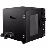 Compact Fumoir électrique professionnel - Commande mécanique - avec 2 étages et porte vitrée - 433x472mm - Noir