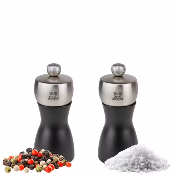 (6 pieces) PEUGEOT | FIDJI - Salt & Pepper Mill - Matte Black - Height: 120mm