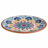 (6 szt.) ARABESQUE - Talerz płytki - Melamina - Ø 265mm - Terrakotta/Niebieski