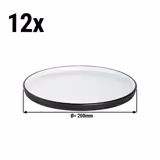 (12 Stück) COSMIC -  Teller - flach - Ø 200mm - Weiß / Schwarz