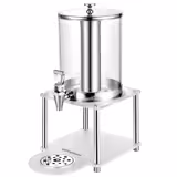 Distributeur de jus - 1 cuve avec robinet, tube à glaçons - 7,7 L - Acier inoxydable et polycarbonate