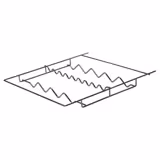 Rooster - 500x560mm - RVS, AISI 304, voor 9 wijnflessen - passend voor WKNR400N