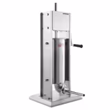 Enchedor de salsichas manual com kit de churros - 5L - aço inoxidável - incl. 4 tubos de enchimento e 3 bicos para churros
