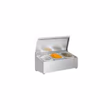 Commercial Condiment Holder - 3x GN 1/6 - 100mm Deep - with Lids