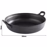 (6 kusů) Miska - PADELLA - Melamin - 3 L - Ø 280 mm - černá