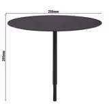 Büfé állvány - VALO - fekete fém - kerek - Ø 250 mm - Magasság: 205 mm - kompatibilis: Buffetständer 14030