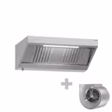 Fali elszívóernyő - 1400 mm - 700 mm mély - Vezérlő, labirintszűrő és világítás