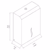 Handdoekdispenser - voor 400 vellen - Z‑vouw - Rvs - Zwart