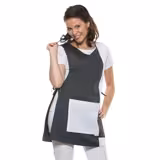 (6 pieces) KARLOWSKY | Ladies' Tabard Tunic Marilies – White – Size 4 – Easy‑Care Poly‑Cotton