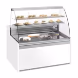 Gebaksvitrine - 1622x985mm - 271 liter - gebogen ruit - met 2 deur(en) - met 2 legroosters