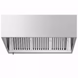 Cappa cubica professionale con motore - 1400mm - con filtri a labirinto e plafoniera LED