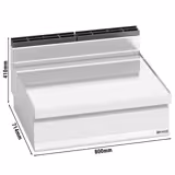 Neutraal element - 800x714x(H)410mm - RVS | tafelmodel | met opstand - passend voor Lorenzo 700