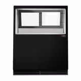 Koeltoonbank KAISA - 1000x1048mm - 280 liter - kleur zwart - dubbel glas - achterzijde 2 schuifdeuren - rechte ruit